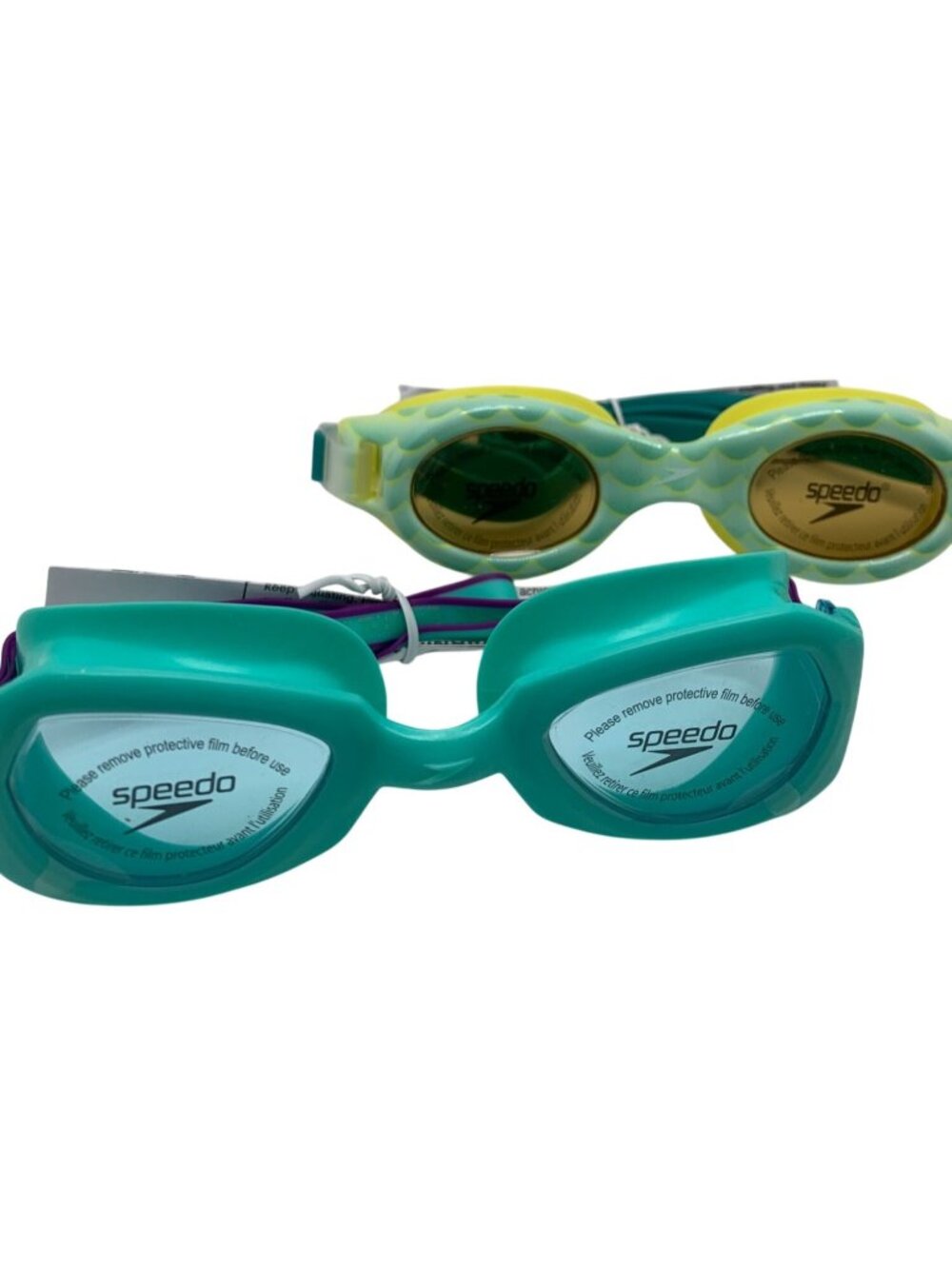 Speedo Kids Swim Goggles With UV Protection & Adjustable Strap Green & Yellow 2